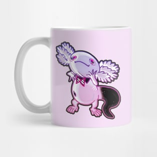 Axolotl black and white mud puppy 2 Mug